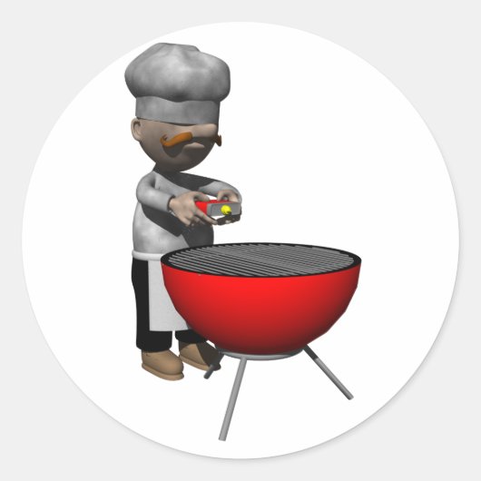 Cookout-Afbeelding Ronde Sticker (Voorkant)
