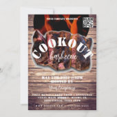 Cookout Barbecue Steak Event Company Party Flyer Kaart (Voorkant)