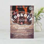 Cookout Barbecue Steak Event Company Party Flyer Kaart (Staand voorkant)