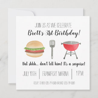 Cookout Birthday Invitation Kaart