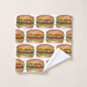 Cookout Hamburger Burger Cheeseburger Fast Food Bad Handdoek (Wasdoekje)