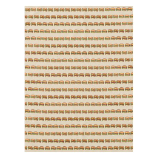 Cookout Hamburger Burger Cheeseburger Fast Food Tafelkleed (Voorkant)