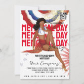 COOKOUT Memorial Day Event Girly Patriotic Flyer Kaart (Voorkant)