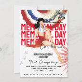 COOKOUT Memorial Day Event Girly Patriotic Flyers Kaart (Voorkant)