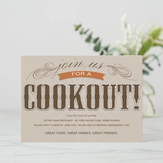 COOKOUT | ONDERZOEK VAN DE SUMMER KAART (Staand voorkant)