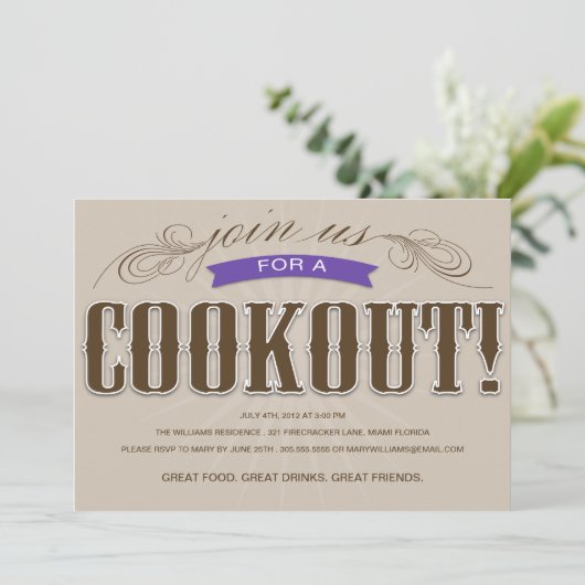 COOKOUT | ONDERZOEK VAN DE SUMMER KAART (Staand voorkant)