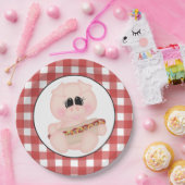 Cookout Pig Hotdog-bord Papieren Bordje (Feest)
