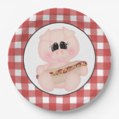 Cookout Pig Hotdog-bord Papieren Bordje (Voorkant)
