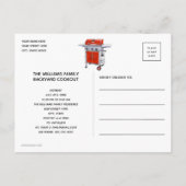 Cookout sparen het Briefkaart van de Grill van de  (Achterkant)