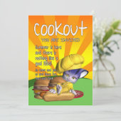 Cookout-uitnodigingskaart - Cookout & BBQ Kaart (Staand voorkant)