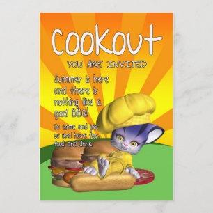 Cookout-uitnodigingskaart - Cookout & BBQ Kaart