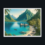 Cook's Bay, Moorea, Frans-Polynesië Waterverf Briefkaart<br><div class="desc">Cook's Bay, Moorea, Frans-Polynesië Waterverf schilderij</div>