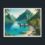 Cook's Bay, Moorea, Frans-Polynesië Waterverf Briefkaart<br><div class="desc">Cook's Bay, Moorea, Frans-Polynesië Waterverf schilderij</div>