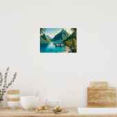 Cook's Bay, Moorea, Frans-Polynesië Waterverf Poster (Keuken)