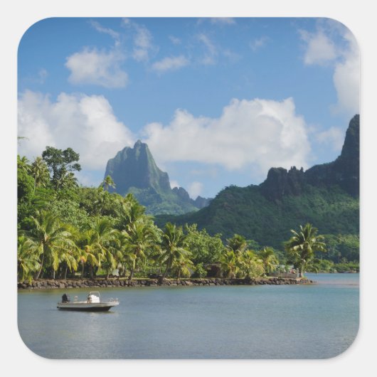 Cook's Bay, Moorea vierkante sticker (Voorkant)