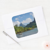Cook's Bay, Moorea vierkante sticker (Envelop)