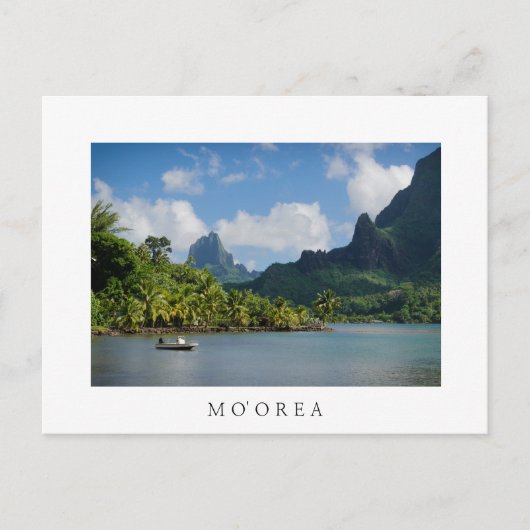 Cook's Bay, Moorea White text briefkaart (Voorkant)