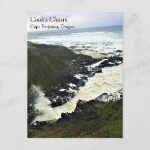 Cook's Chasm, Cape Perpetua, Briefkaart aan de ore