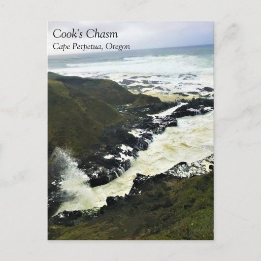 Cook's Chasm, Cape Perpetua, Briefkaart aan de ore (Voorkant)