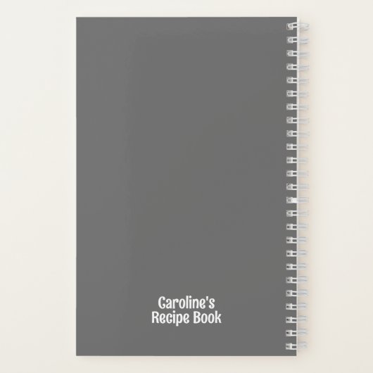 Cook's gepersonaliseerde recept Notitieboek (Achterkant)