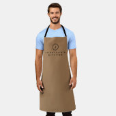 Cook's Kitchen Simple Black & Tan Monogram Schort (Gedragen)
