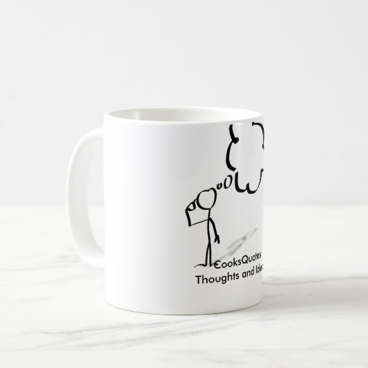 CooksQuote Thoughts en Ideeën! Koffiemok (Voorkant links)