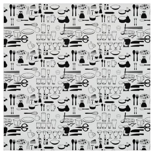 Cookware Kitchen Black White Stof (Swatch)