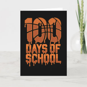 Cool 100 dagen school basketbal liefhebber klaslok kaart