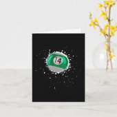 Cool 14-ball Veertien Pool Biljart Paint Splatte Kaart (Gele Bloem)