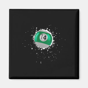 Cool 14-ball Veertien Pool Biljart Paint Splatte Magneet