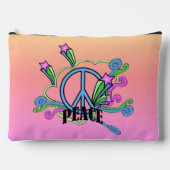Cool 1960s Peace Sign Scrolls Stars op Tri Kleuren Etui (Voorkant)