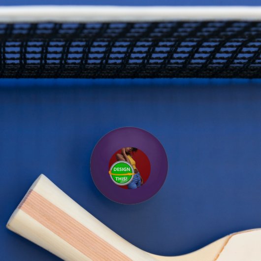 COOL! 1 Star Ping Pong Ball - Paarse - Aangepast (Tafel)