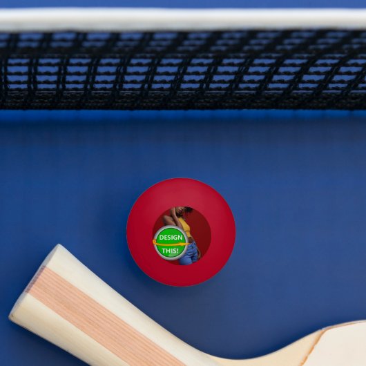 COOL! 1 Ster Ping Pong Bal - Rood - Aangepast Pingpongbal (Tafel)