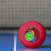 COOL! 1 Ster Ping Pong Bal - Rood - Aangepast Pingpongbal (Net)