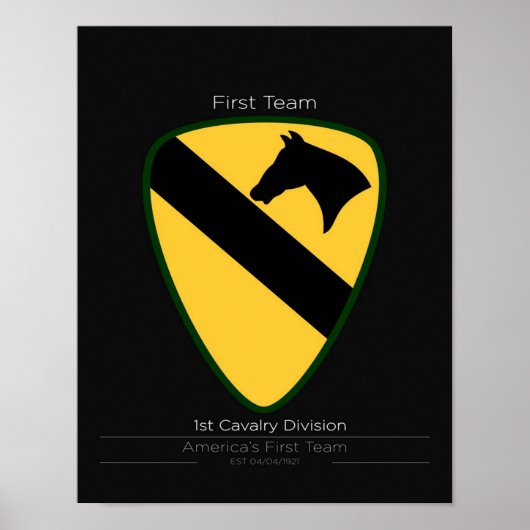 cool 1st Cavalry Division Poster (Voorkant)