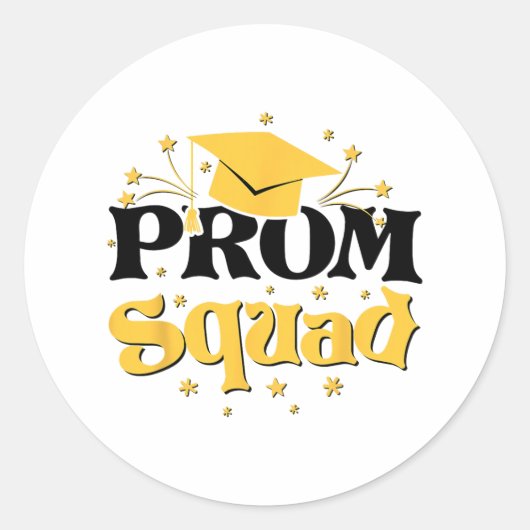 Cool 2025 Prom Squad CL van 2025 Afstuderen Matchi Ronde Sticker (Voorkant)