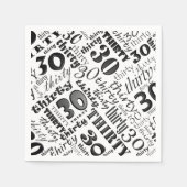 Cool 30th Birthday Napkins Servet (Voorkant)