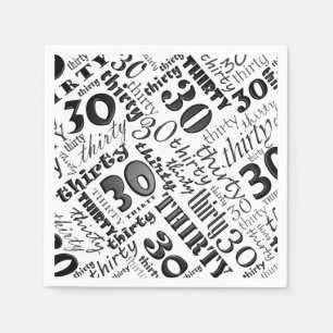 Cool 30th Birthday Napkins Servet