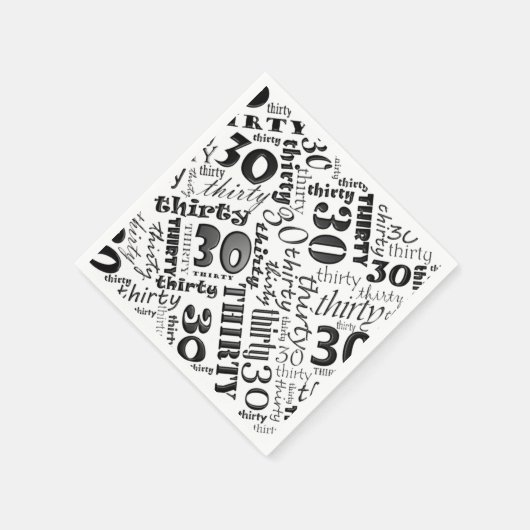Cool 30th Birthday Napkins Servet (Hoek)