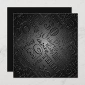 Cool 30th Birthday Party Invitation Kaart (Voorkant / Achterkant)