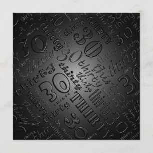 Cool 30th Birthday Party Invitation Kaart