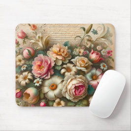 Cool 3 D bloementuin digitaal kunstwerk Muismat