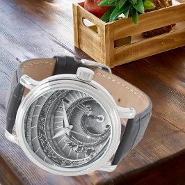 Cool 3-D-effect van werveltrap in het Vaticaan Horloge