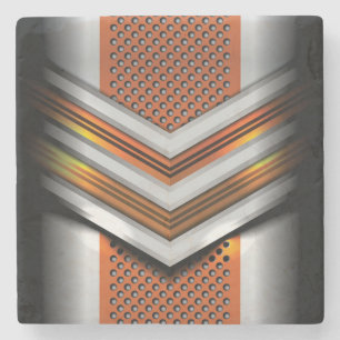 Cool 3-dimensionaal Abstract metalen ontwerp Stenen Onderzetter