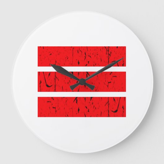 Cool 3-lijnsymbool | Uniformiteit en harmonie kleu Grote Klok (Voorkant)