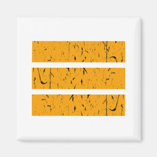 Cool 3-lijnsymbool Uniformiteit en harmonie kleu Magneet