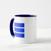 Cool 3-lijnsymbool | Uniformiteit en harmonie kleu Mok (Voorkant links)