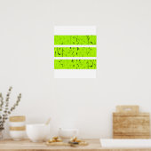 Cool 3-lijnsymbool | Uniformiteit en harmonie kleu Poster (Keuken)