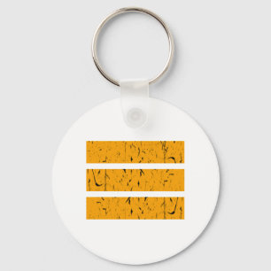 Cool 3-lijnsymbool   Uniformiteit en harmonie kleu Sleutelhanger