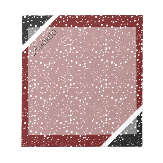 Cool 3-tone ontwerp gepersonaliseerd notitieblok (Voorkant)